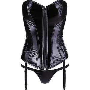 Corset Black Level Vinyl Ivanna Negru pe Vibreaza.ro