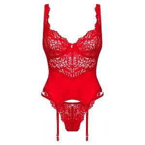 Corset Obsessive Amor Cherris Rosu pe Vibreaza.ro
