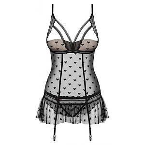 Corset Obsessive Heartia Negru pe Vibreaza.ro