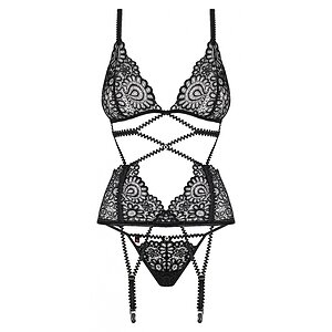 Corset Obsessive Mixty Negru pe Vibreaza.ro