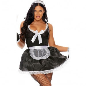 Costum Forplay Domesticated Delight French Maid Negru pe Vibreaza.ro