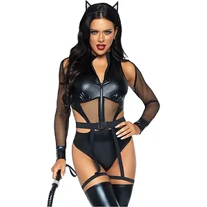 Costum Leg Avenue Criminal Kitty Negru pe Vibreaza.ro