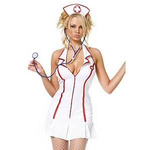 Costum Leg Avenue Head Nurse Alb pe Vibreaza.ro