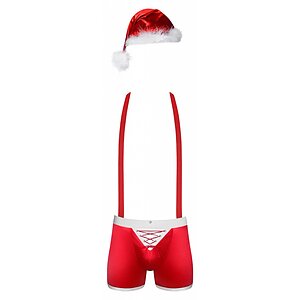 Costum Obsessive Mr Claus Rosu pe Vibreaza.ro