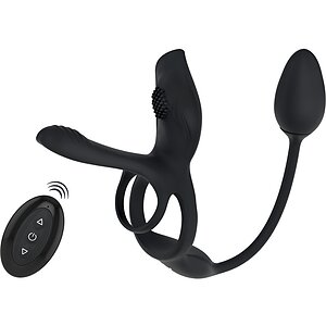 Couples Choice Inel Multifuncțional 5 în 1, Reîncărcabil Negru pe Vibreaza.ro