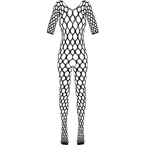 Crotchless Catsuit Cottelli Collection Forbidden Negru pe Vibreaza.ro