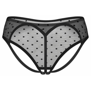 Crotchless Panties Obsessive Nuites Negru 2XL-3XL