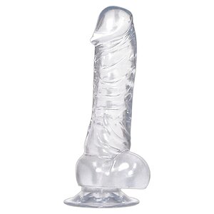 Crystal Clear Dong Suction Cup Transparent pe Vibreaza.ro