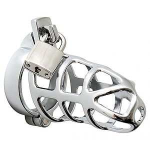 Cușcă Penis Male Chastity Device Argintiu pe Vibreaza.ro