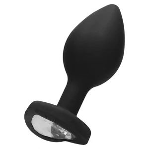 Diamond Heart Anal Plug Negru Regular pe Vibreaza.ro