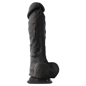 Dildo Colour Soft 23.6cm Negru pe Vibreaza.ro