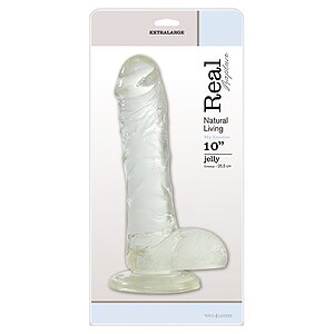 Dildo Cu Ventuză Jelly Real Rapture 25.5cm Transparent