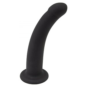 Dildo Curbat din Silicon cu Ventuză 12 cm Negru pe Vibreaza.ro
