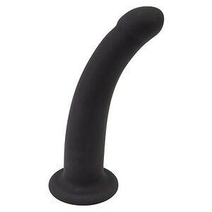 Dildo Curbat din Silicon cu Ventuza 12 cm Negru pe Vibreaza.ro