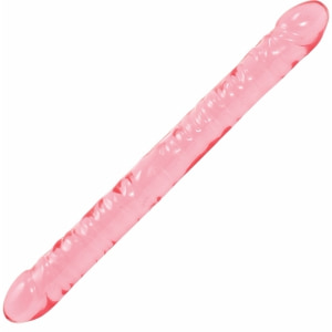 Dildo Double Crystal Jellies 45.7cm Roz pe Vibreaza.ro