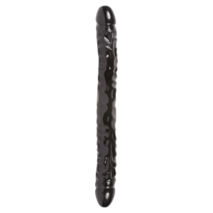 Dildo Double Header Veined Negru pe Vibreaza.ro