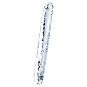 Dildo Dublu 30cm Flawless Transparent pe Vibreaza.ro