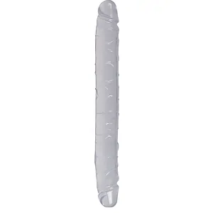 Dildo Dublu Crystal Duo Transparent pe Vibreaza.ro