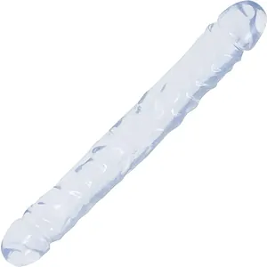 Dildo Dublu Crystal Jellies Jr. 30.5cm Transparent Dildo Dublu Crystal Jellies Jr. 30.5cm Transparent pe Vibreaza.ro