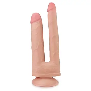 Dildo Dublu Cu Ventuză Skinlike Soft pe Vibreaza.ro