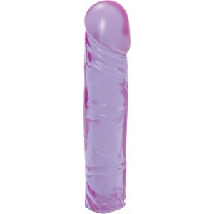 Dildo Flexibil Crystal Jellies Classic 20cm Mov pe Vibreaza.ro