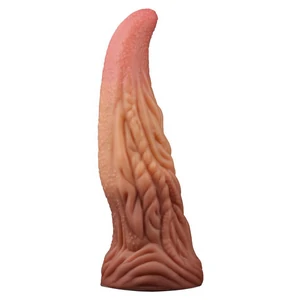 Dildo În Formă De Limbă Platinum 25cm – Strat Dublu Maro pe Vibreaza.ro