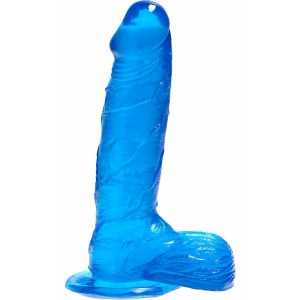 Dildo Jelly cu Ventuză 19 cm Albastru Realist Toyz4Lovers pe Vibreaza.ro