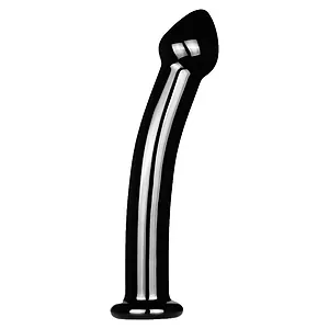 Dildo Just Fun Glass Romance 17cm Negru pe Vibreaza.ro