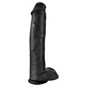 Dildo King Penis 38.1cm Negru pe Vibreaza.ro