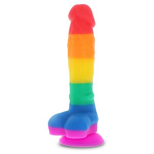 Dildo Rainbow Lover 7 Inch Multicolor pe Vibreaza.ro