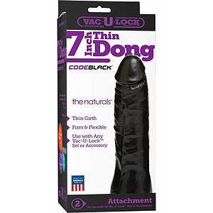 Dildo Realistic 7 Inch Thin Dong Negru