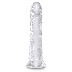 Dildo Realistic King Penis 8 Inch Transparent pe Vibreaza.ro