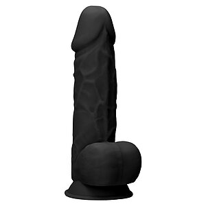 Dildo Realrock 21.6cm Negru pe Vibreaza.ro