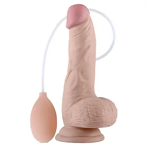 Dildo Soft Cu Ejaculare Si Testicule 8inch pe Vibreaza.ro