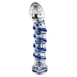 Dildo Sticlă 18cm Worxx Punct G Gemstone Transparent pe Vibreaza.ro