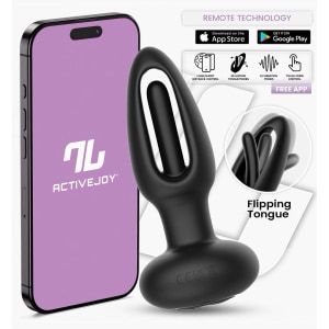 Dop Anal Cu Limbă Oscilantă Aplicație Smartphone Negru pe Vibreaza.ro