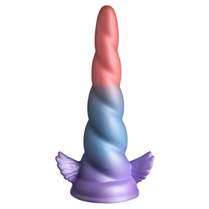 Dream Rider – Corn Unicorn Din silicon, Ventuză Puternică Multicolor pe Vibreaza.ro