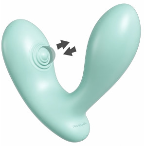 DuoVibe II – Vibrator punct G cu Tapping, 9 Moduri, Reîncărcabil Verde pe Vibreaza.ro