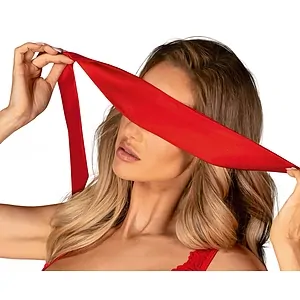 Eșarfă Obsessive Satinată Roșie Roșu pe Vibreaza.ro