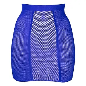 Fusta Le Desir High-Waist Fishnet Albastru pe Vibreaza.ro