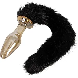 Glass Plug With Tail Transparent Glass Plug With Tail Transparent pe Vibreaza.ro