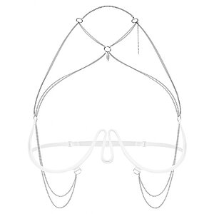 Harness Bra Obsessive Lustique Alb pe Vibreaza.ro