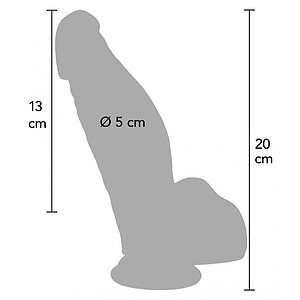 Hidden Desire Dildo Realist 18cm Ventuză Discretă