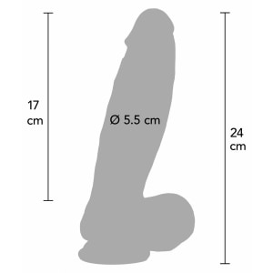 Hidden Desire - Dildo Realist Din silicon 22 cm, Discret