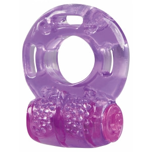 Inel de Iubire Vibrant cu Stimulator pentru Clitoris Mov