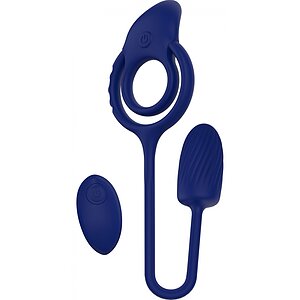 Inel Dublu ToyJoy Thria 2 Motoare Albastru pe Vibreaza.ro