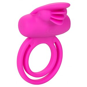 Inel Penis Dual Clitoris Flicker Enhancer Roz pe Vibreaza.ro