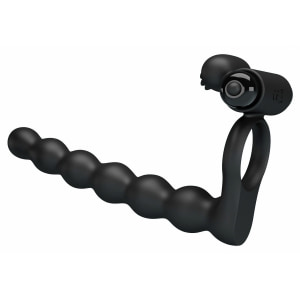 Inel Penis pentru Dublă Stimulare Hercules Negru pe Vibreaza.ro