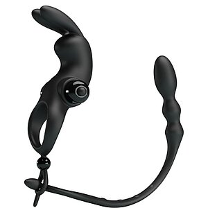 Inel Penis Pretty Love Vibration Negru pe Vibreaza.ro