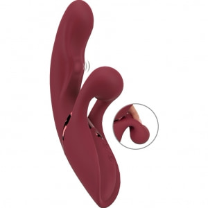 JAVIDA Rabbit 2-în-1 - 25 Moduri, 3 Motoare, Reîncărcabil Roșu pe Vibreaza.ro